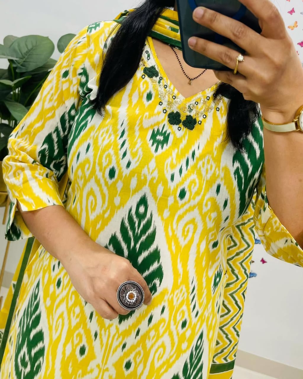 Yellow Kurta Set With Dupatta Set For Women