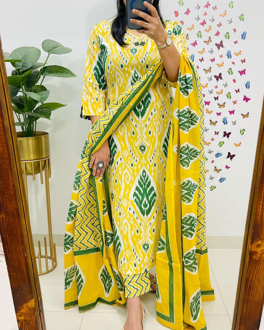 Yellow Kurta Set With Dupatta Set For Women