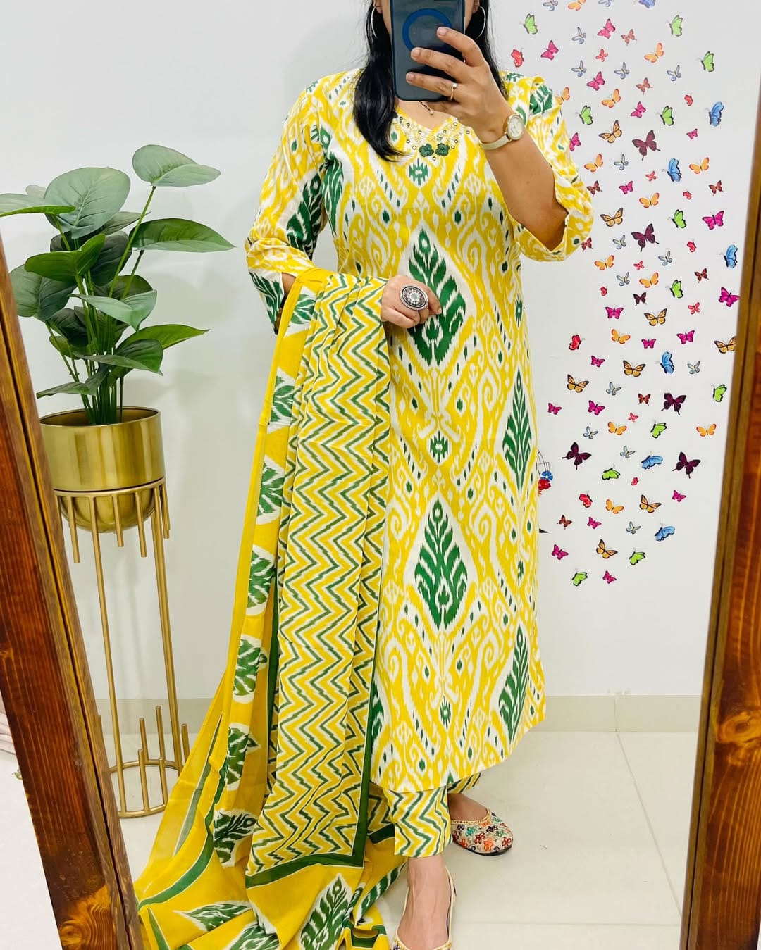 Yellow Kurta Set With Dupatta Set For Women