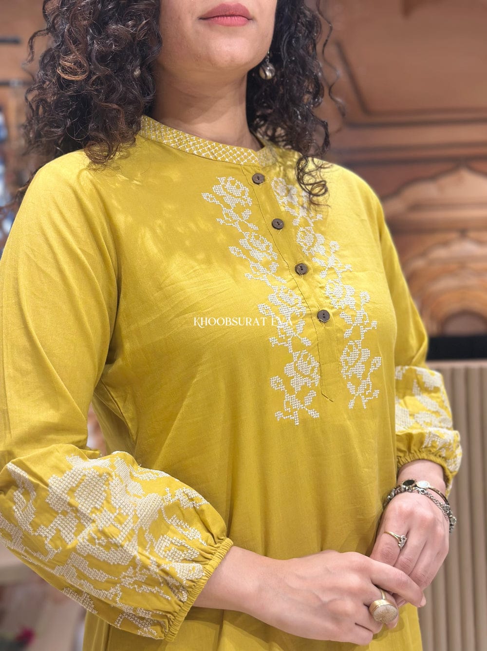 Pure Embroidery Cotton Co-Ord Set
