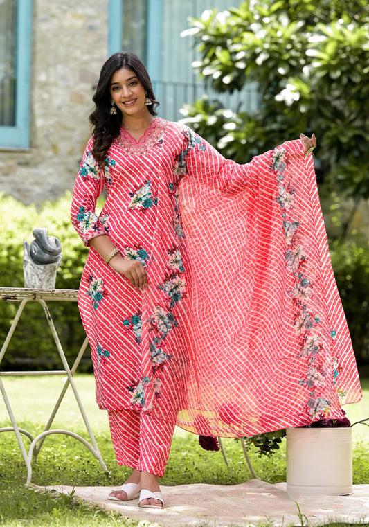 Gulaabi Bloom Kurti Set
