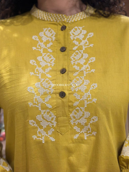 Pure Embroidery Cotton Co-Ord Set